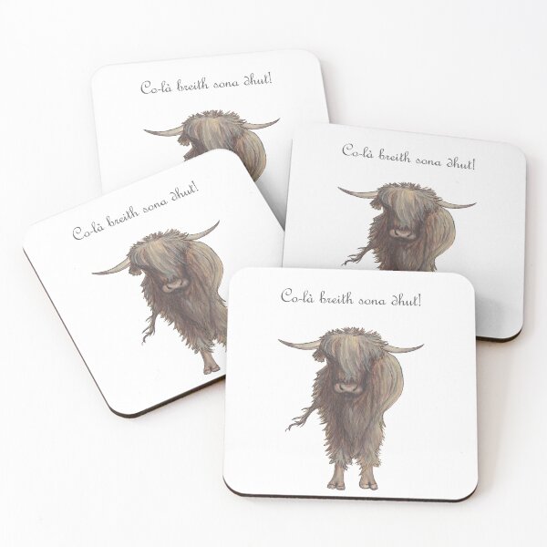Item preview, happy birthday! | co-là breith sona dhut! (Scottish Gaelic) with Highland cow designed and sold by Mamaidh Made.