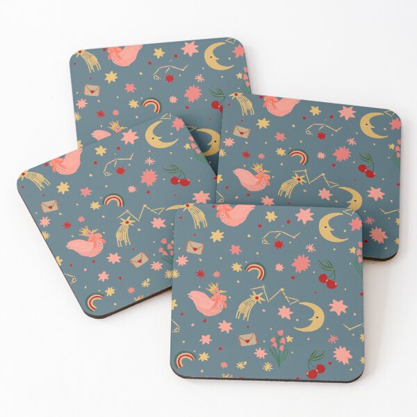 Item preview, Coquettish Cherry swan pink Celestial Garden Pattern Illustration Jemma Jamie Skidmore  designed and sold by Jemma Jamie Skidmore.