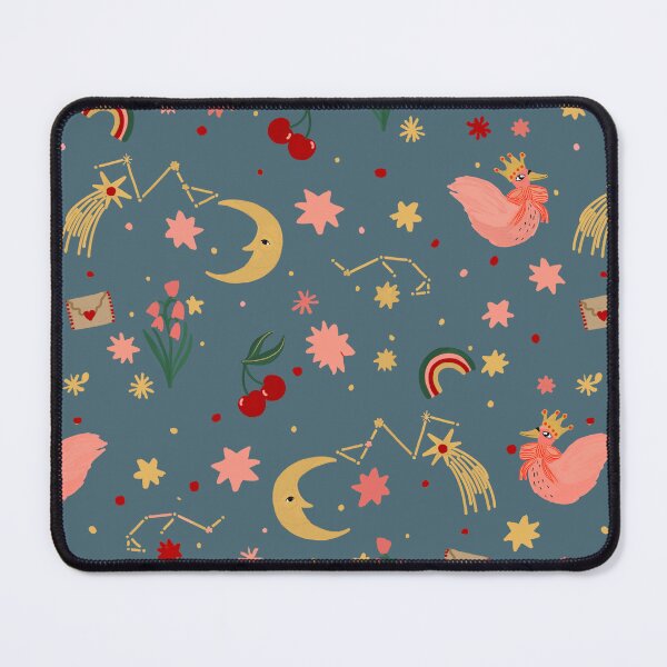 Item preview, Coquettish Cherry swan pink Celestial Garden Pattern Illustration Jemma Jamie Skidmore designed and sold by Jemma Jamie Skidmore.