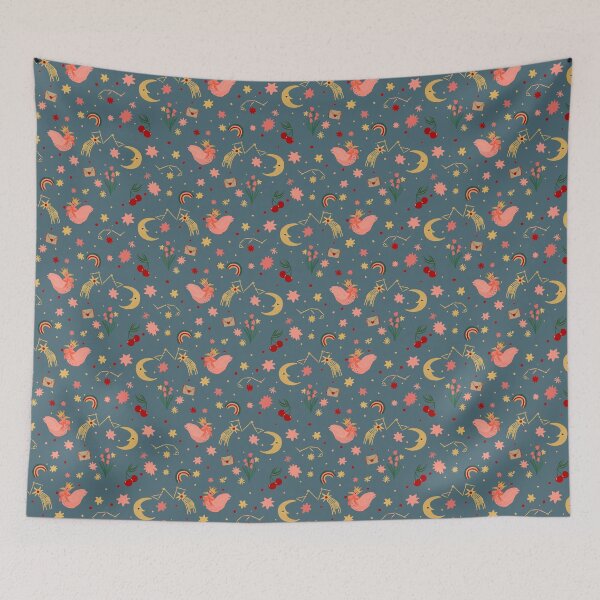 Item preview, Coquettish Cherry swan pink Celestial Garden Pattern Illustration Jemma Jamie Skidmore  designed and sold by Jemma Jamie Skidmore.