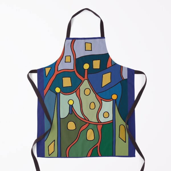 Item preview, The architecture of Hundertwasser abstraction art designed and sold by alina-k-design.