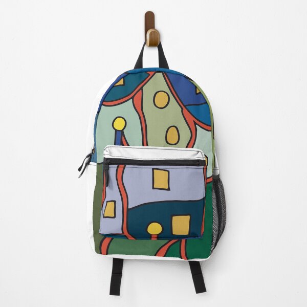 Item preview, The architecture of Hundertwasser abstraction art designed and sold by alina-k-design.