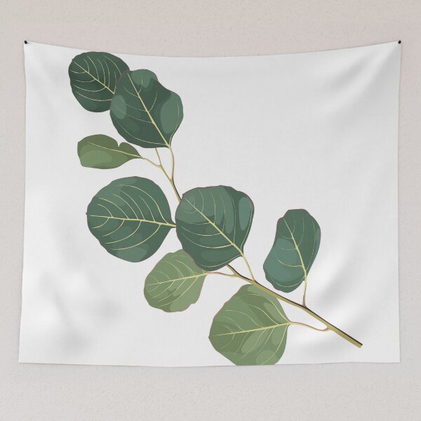 Item preview, Eucalyptus seeded silver dollar tree leaves designer art, foliage, natural branches element. designed and sold by MatyKotiv.
