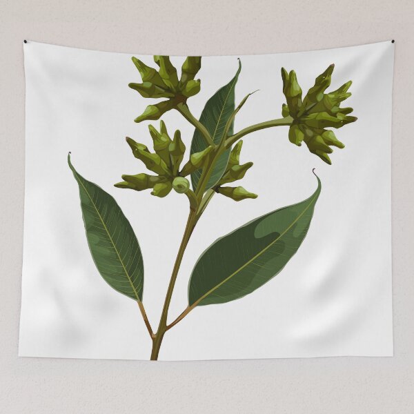 Item preview, Isolated realistic eucalyptus leaves. Branch in bloom. designed and sold by MatyKotiv.