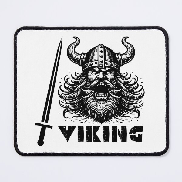 Item preview, Viking Warrior Helmet and Sword Illustration - Norse Mythology Art designed and sold by Psycho-Crazy.
