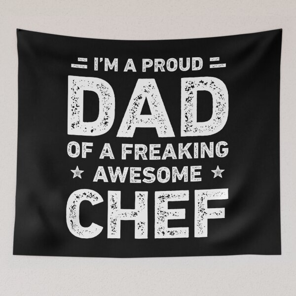 Item preview, Proud Dad Of A Freaking Awesome Chef Funny Chef designed and sold by RareBunny.