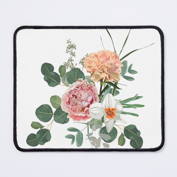 Item preview, Hand drawn illustration of a beautiful garden flowers bouquet with eucaliptus. designed and sold by MatyKotiv.