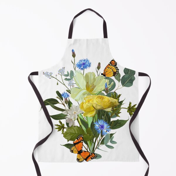 Item preview, Hand drawn illustration of a beautiful peonies, roses, tulip and wild flowers spring bouquet with butterfly. designed and sold by MatyKotiv.