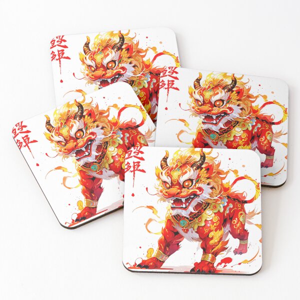 Item preview, Playful cartoon lion dance character designed and sold by Nickyayee.