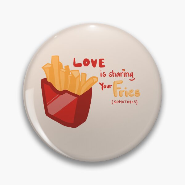Item preview, Love Is Sharing Your Fries – Funny Relationship Quote T-Shirt designed and sold by Gawii.