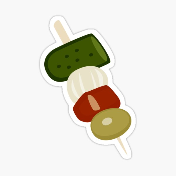Vista previa del artículo con la obra «Banderilla Pincho Pintxo Encurtido Pepinillo Oliva», diseñado y vendido por Sonia Pascual Izquierdo.