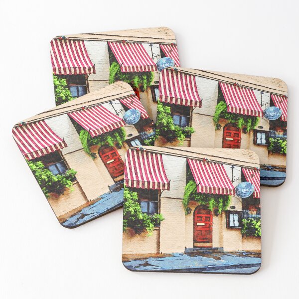 Item preview, Charming watercolor of a French Quarter cafe in New Orleans designed and sold by GestaltImagery.