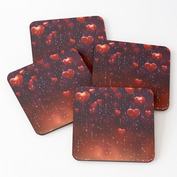 Item preview, Valentine Shower of hearts designed and sold by StickPlaza.