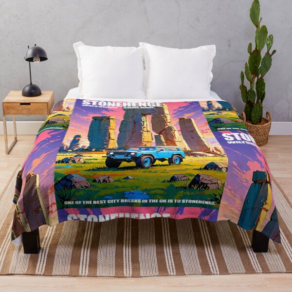 Item preview, Stonehenge United Kingdom Van Trip Sticker with Cute 80s Vintage Travel Anime Design designed and sold by UrbanTRIP.