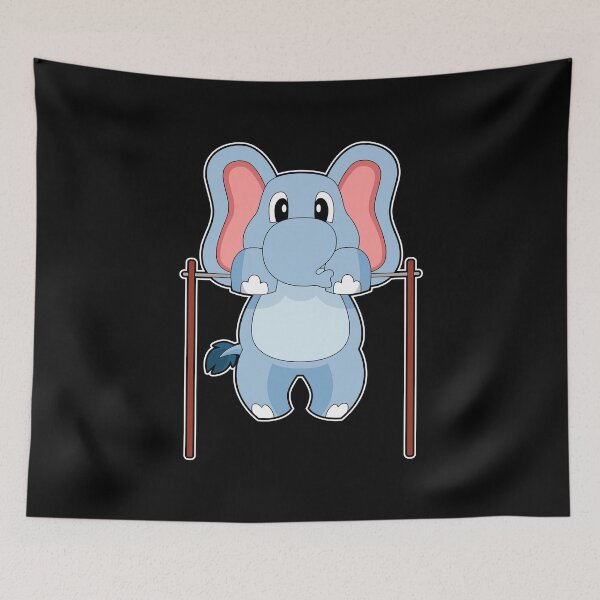 Item preview, Elephant Bodybuilder Pull ups Bodybuilding designed and sold by Snabdesign84.