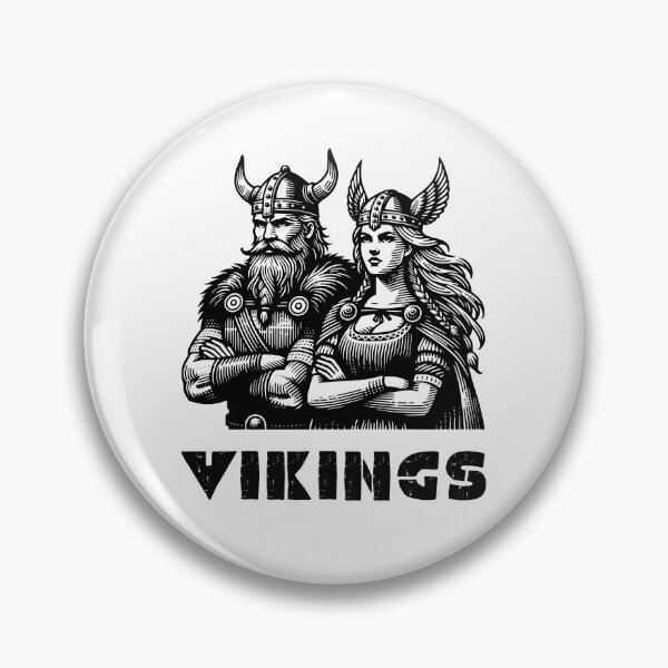 Item preview, Viking Warriors Couple Illustration - Norse Mythology Art designed and sold by Psycho-Crazy.