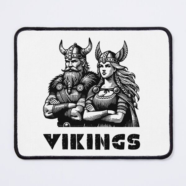 Item preview, Viking Warriors Couple Illustration - Norse Mythology Art designed and sold by Psycho-Crazy.