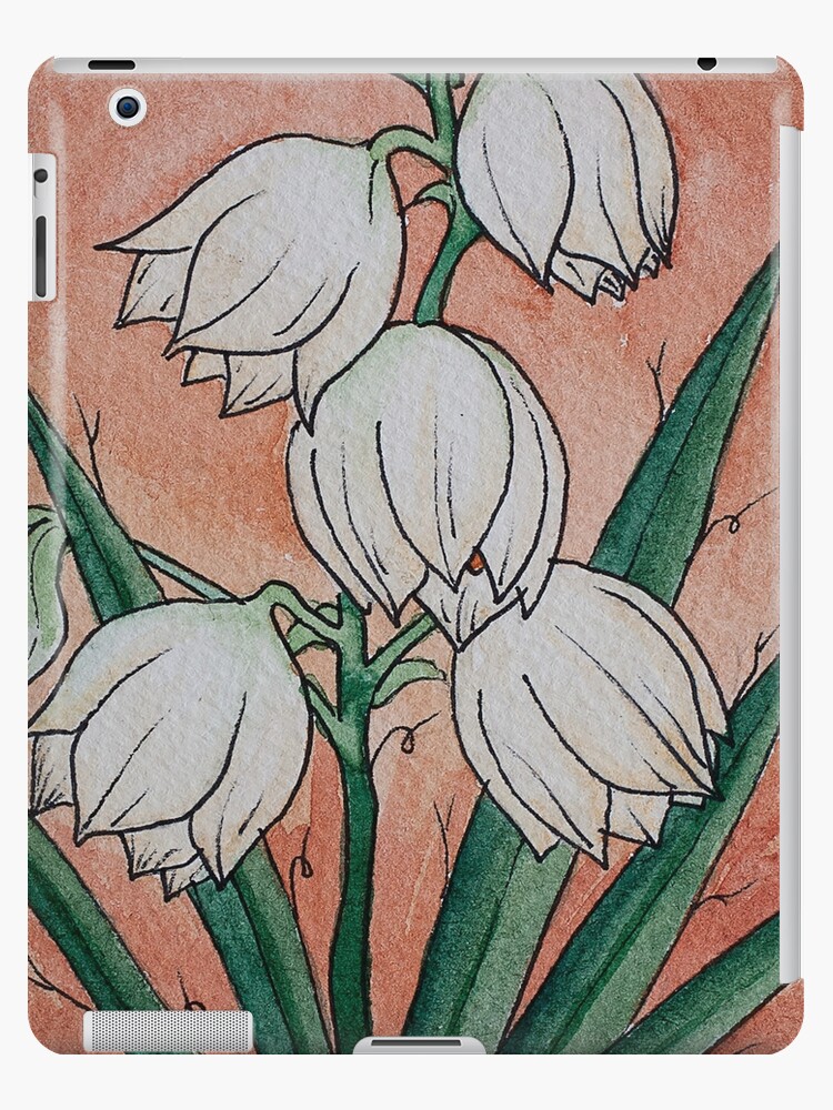 Funda Y Vinilo Para Ipad Ilustracion De Acuarela De Flor De Yuca Por Bazil Zerinsky De Redfinchdesigns Redbubble