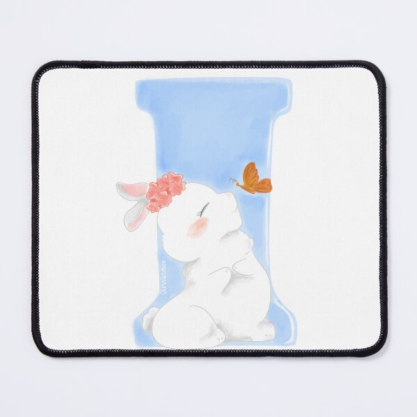 Item preview, i Alphabet Letter Bunny in Soft Watercolor | Bunniesmee  designed and sold by bunniesmee.