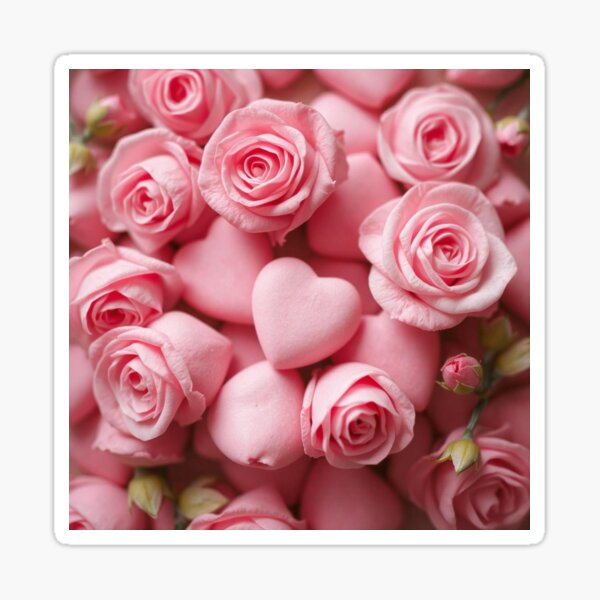 Vista previa del artículo con la obra «Patrón de flores y corazones de San Valentín», diseñado y vendido por comfyfluff.