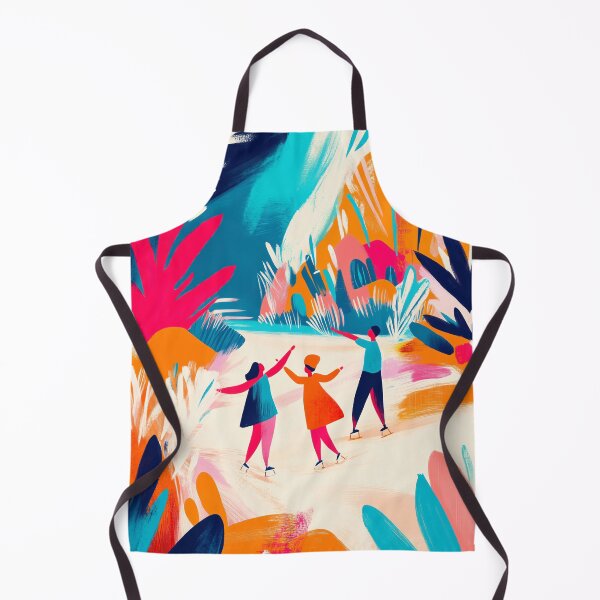 Item preview, Fauvist Ice Skaters in Vibrant Landscape designed and sold by Moisky Art.
