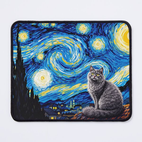 Item preview, Meowlight Sonata 3 (Starry Night with Cat) designed and sold by Keith Fraley.