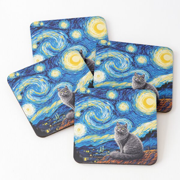 Item preview, Meowlight Sonata 3 (Starry Night with Cat) designed and sold by Keith Fraley.
