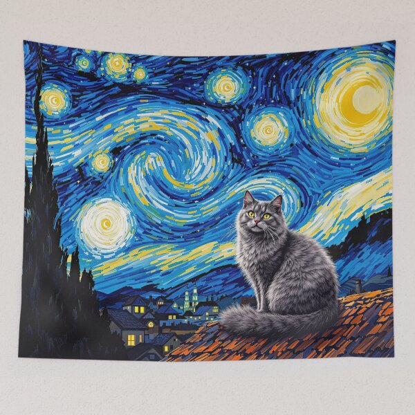 Item preview, Meowlight Sonata 3 (Starry Night with Cat) designed and sold by Keith Fraley.