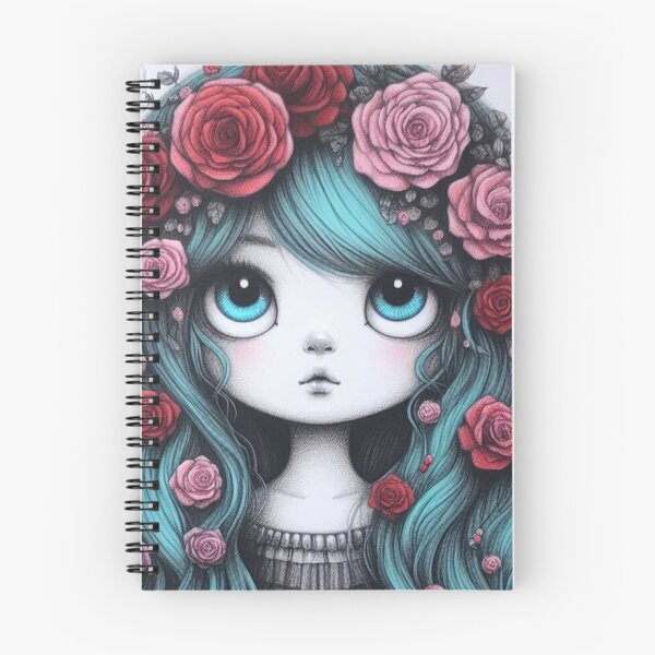 Item preview, Girl with Turquoise Hair and Tiger designed and sold by LoveingShop.