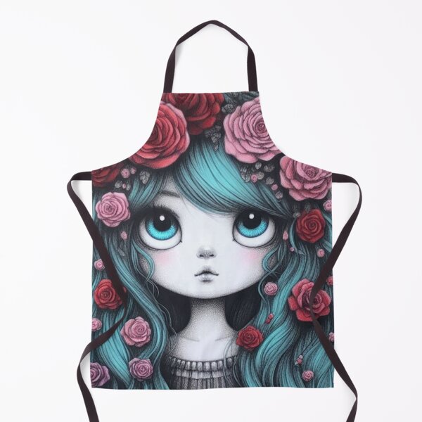 Item preview, Girl with Turquoise Hair and Tiger designed and sold by LoveingShop.