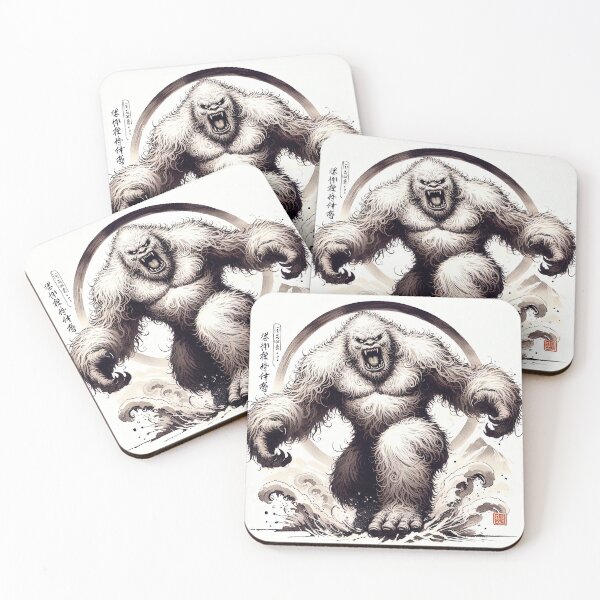 Item preview, Yeti Monster Sumi-e designed and sold by Retr0Tshirts.