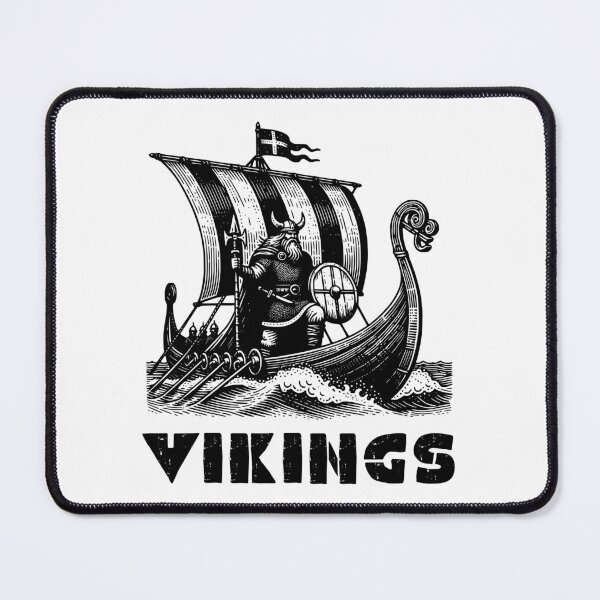 Item preview, Viking Warrior on Longship - Norse Mythology Art Print designed and sold by Psycho-Crazy.