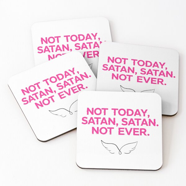 Item preview, NOT TODAY SATAN pink designed and sold by FitEnvy.