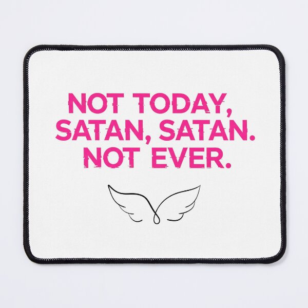 Item preview, NOT TODAY SATAN pink designed and sold by FitEnvy.