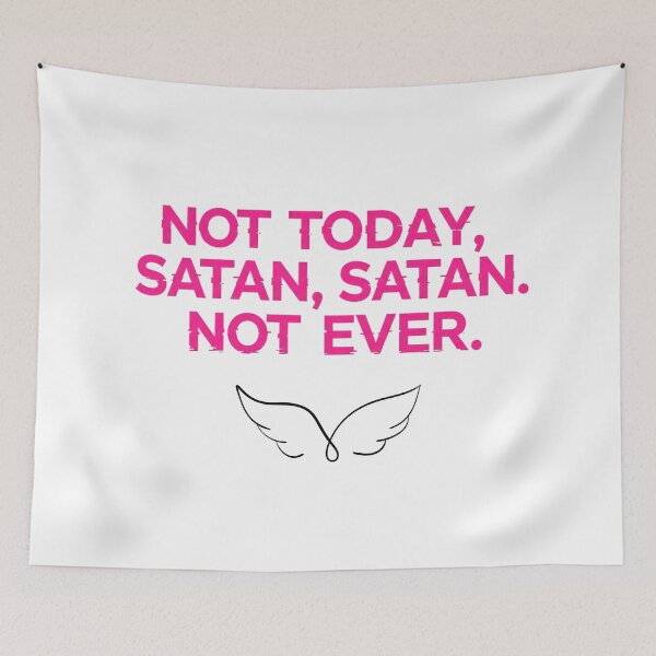 Item preview, NOT TODAY SATAN pink designed and sold by FitEnvy.
