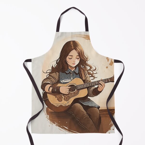 Item preview, Girl playing guitar art designed and sold by TheRedPixels.