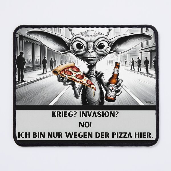 Item preview, Alien visiting for pizza and beer designed and sold by Schwefli.