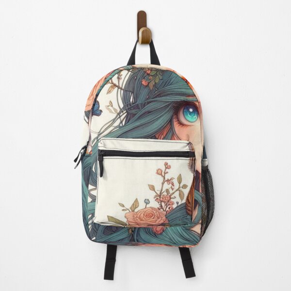 Item preview, Girl with Turquoise Hair and Tiger designed and sold by LoveingShop.