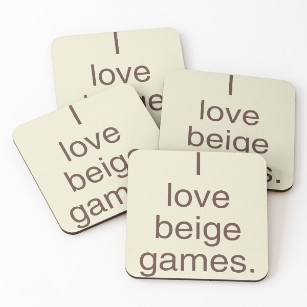 Item preview, I love beige games (button and sticker) designed and sold by Plurpee's Board Game Products Shop.
