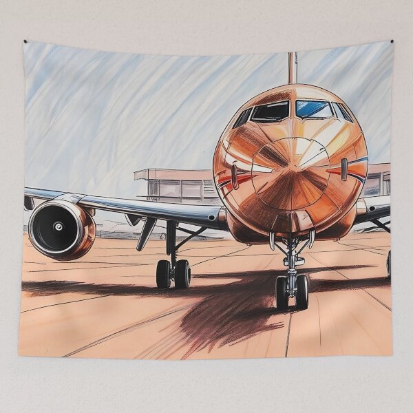 Item preview, Sketch-Style Airplane Illustration - Parked at the Airport designed and sold by EMairplanes.