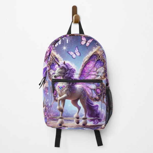Item preview, Fantasy Butterfly Unicorn Of The Enchanted Crystal Forest designed and sold by Fantasy Horseys.