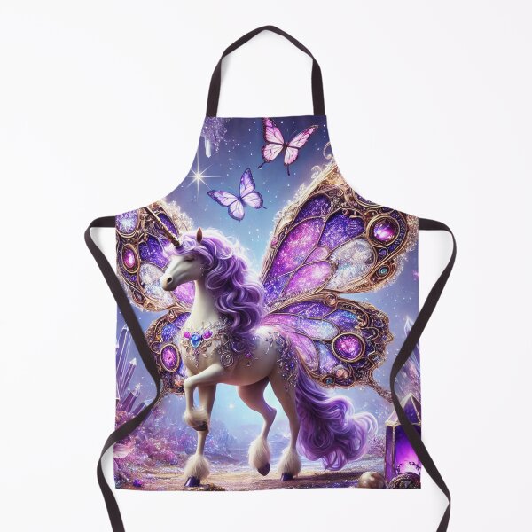 Item preview, Fantasy Butterfly Unicorn Of The Enchanted Crystal Forest designed and sold by Fantasy Horseys.