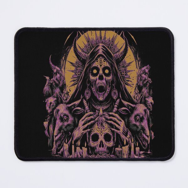 Item preview, Horror occult Skull zombie day of the dead inspired black death doom metal classic T-Shirt designed and sold by blackdoggdesign.