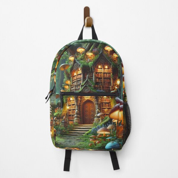 Item preview, Fairy Tale Library for Book Lover in a Dark Magic Forest trees Folklore Fables DND D&D Bookish Nerd designed and sold by TheTimeTaxi.
