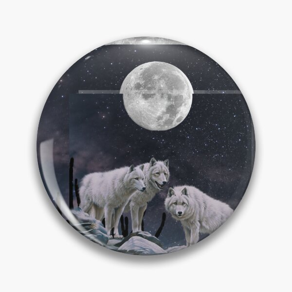 Item preview, white wolves in the night designed and sold by Belrovera.
