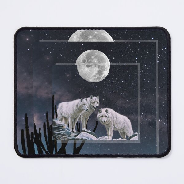 Item preview, white wolves in the night designed and sold by Belrovera.