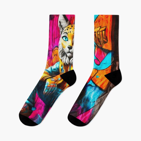 Item preview, Urban graffiti street art Lynx wildcat designed and sold by Drone-tees.