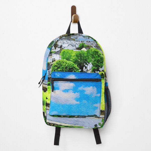 Item preview, Scenic watercolor of Cashel in County Tipperary with vibrant greenery and sky designed and sold by GestaltImagery.