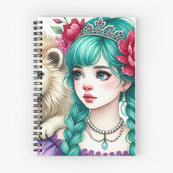 Item preview, Girl with Turquoise Hair and Tiger Cub designed and sold by LoveingShop.