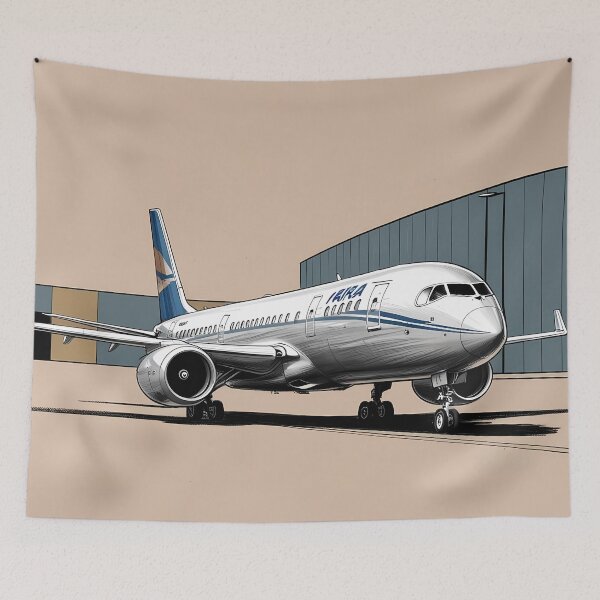 Item preview, Airliner Illustration - Modern Aviation Art designed and sold by EMairplanes.